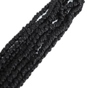 Tresses de cheveux en crochet passion de 18 pouces pour femmes, 20 brins de tressage synthétique en fibre <span class=keywords><strong>haute</strong></span> <span class=keywords><strong>température</strong></span>, tresses nubiennes rebondissantes torsadées - Product Image 3