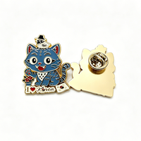 Épingles porte-bonheur personnalisées en forme de trèfle à quatre feuilles, badges souvenirs en métal émaillé pour souvenirs de pays