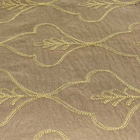 Haute Qualité Personnalisé CEY Broderie Fleur Conception 100% Polyester Tissu Pour Printemps Femmes Robe