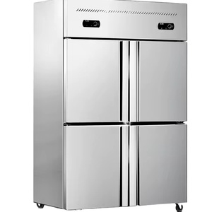 Stainless Steel <strong>Silver</strong> Four-door Commercial <strong>Freezer</strong> 1500L Large Capacity Vertical Dual Temperature Digital Control Air Cooling - Product Image 6