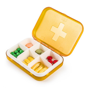 Boîte à médicaments portable en plastique PP écologique, petit compartiment pour le rangement des pilules, capsules et comprimés, bacs et boîtes de rangement en plastique - Product Image 3