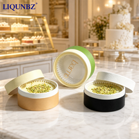 Conteneur cylindrique personnalisé et écologique pour cheesecake basque individuel, tube de cuisson pour gâteau, boîte à cheesecake