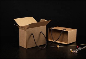 Custom Modern Novel Design <strong>Suitcase</strong> Brown Kraft Recycled Materials Storage <strong>Cardboard</strong> Coated Rigid Paper Box - Product Image 6