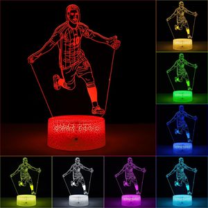 Lampe de table en forme de joueur de football Cristiano Ronaldo, lampe de chevet de football avec télécommande LED et éclairage RGB via application - Product Image 5