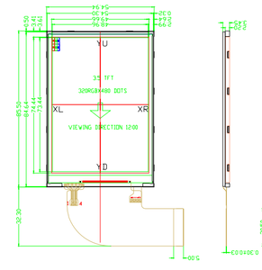3.5 inch TFT <span class=keywords><strong>LCD</strong></span> module với 320*480 Độ phân giải IPS cảm ứng điện dung hiển thị RGB giao diện - Product Image 6