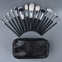 Ensemble de pinceaux de maquillage professionnel de luxe avec logo personnalisé, 42 pièces, manche en bois naturel, pour le visage, les yeux, le fond de teint, la poudre, outils cosmétiques