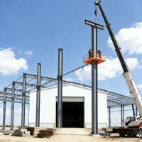 Bâtiment de bureaux préfabriqué en structure métallique lourde, cadre en acier soudé sur mesure, fourniture d'usine