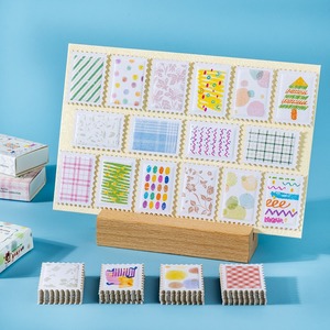 30pcs Decorative Sticker Sheet Square Die-Cut <b>Paper</b> Stickers Self-Adhesive Matte Varnishing Geometric <b>Pattern</b> Home Decoration - Product Image 3