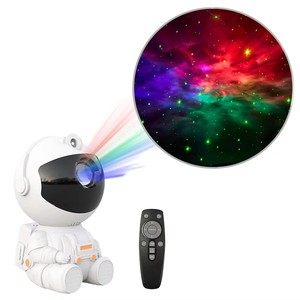 Lámpara Proyector Espacial Moderna Blanca Lonvel, Luz Nocturna LED de Dibujos Animados de Astronauta para Dormitorio Infantil, Control Remoto, Funciona con Pilas, Residencial - Product Image 6