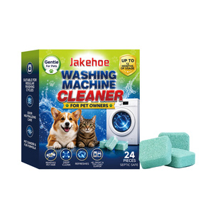 Tablettes nettoyantes pour lave-linge : Nettoyage en profondeur, élimination des poils d'animaux et des mauvaises odeurs, détartrant, rafraîchisseur, entretien ménager - Product Image 1