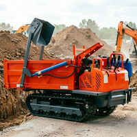 Minidumper Compacto con Motor Diésel, Tipo Crawler, de 2 Toneladas, con Gran Tracción para Carga y Transporte de Piedras