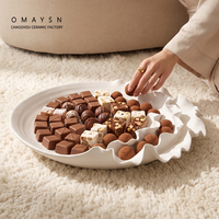 Assiette à fruits en céramique Omaysn, assiettes en forme de fruits en céramique, assiettes à fruits en porcelaine, assiettes contemporaines pour table à manger organique