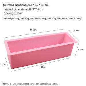 Rectangle Loaf <b>Soap</b> Silicone Mold With Wooden Box DIY Handmade <b>Soap</b> Making Set Wholesale - Product Image 5