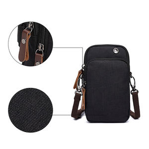 Sac à bandoulière portable en polyester OEM/ODM de 8 pouces avec fermeture éclair pour voyage, extérieur, travail, randonnée, sport, pochette pour téléphone - Product Image 4