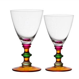 Calici <span class=keywords><strong>da</strong></span> Vino Samyo Personalizzati in Vetro Riciclabile, Stile Turco Vintage, Colorati, con Stelo Spesso per Matrimoni - Product Image 4