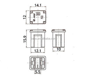 Kit d'assortiment de fusibles micro-cartouche 30 ampères, profil bas, boîte Jcase, fusibles automobiles SBFC-LPJ 58V pour camionnettes, voitures, VUS - Product Image 6