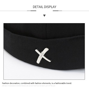 Gorra de béisbol Sin borde de moda, visera Retro, puño enrollado, gorra de melón Docker, ajustable para hombre, Calavera, moda, marinero, deporte, sombreros para papá - Product Image 5