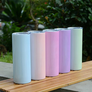 Wholesale Stainless Steel 20 oz Gold Plated Sublimation Tumblers <b>with</b> Lid, Iced Coffee Cup, Reusable Travel Mug - Product Image 5