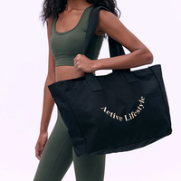 Bolsa de Tela Reutilizable Ecológica de Venta Caliente al por Mayor de Fábrica, Bolsa de Compras de Lona de Algodón con Logotipo Personalizado e Impresión Personalizada con Bolsillo