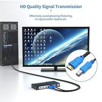 MT-VIKI 2 Paquetes de Cables KVM USB HDMI de 3 Metros, Cable Doble HDMI USB-A a HDMI USB B 4K para Conmutador KVM Estándar de 3 Metros