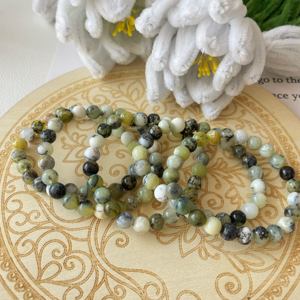 Groothandel Natuurlijke Genezende Groene Dendritische Opaal Armbanden Kralen Bulk Stretch Sieraden Fengshui Armband Als Cadeau - Product Image 1