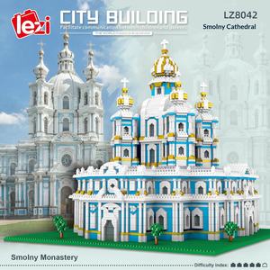8042 <span class=keywords><strong>Cathédrale</strong></span> de Smolny 8051 Tour d'angle Blocs de construction 8192 Empire State Building Plastique 40 pièces Jouets éducatifs DIY - Product Image 1