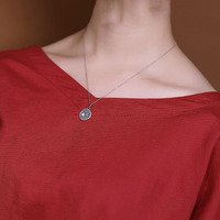Collier en argent massif S925 Vintage, personnalité, soleil, lune, étoile, hommes et femmes, Couple, pendentif, bijoux