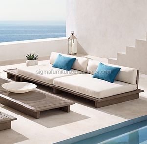 طقم أرائك للحدائق للبيع من الشرفة ومنصات متدئلة 90 "أريكة من خشب الساج - Product Image 4