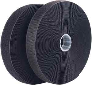 Cinta Adhesiva de Nylon Negra Resistente de 25m/rollo, Separable y Reutilizable, para Coser en Zapatos, Cortinas, Sofás, Alfombras y Telas - Product Image 3