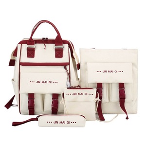 Unisex chống trộm Ba lô thiết lập Nylon chống thấm nước Oxford với nút đóng cửa màu sắc thời trang cho chàng trai cô gái nhà máy bán buôn - Product Image 1