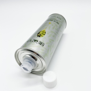 Prix d'usine, logo personnalisé, emballage d'huile de cuisson, boîte en métal ronde de 0,5 L pour huile d'olive - Product Image 5