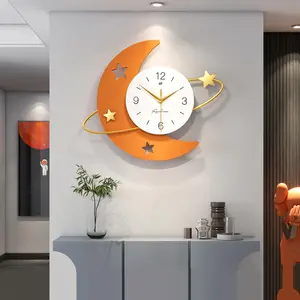 モダンなデザインの大きな特大の3D高級金属時計家のリビングルームの装飾用にカスタマイズされた大きな壁時計