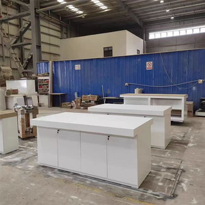 Современная деревянная стойка регистрации для торгового центра легко моется Коммерческая офисная мебель - Product Image 4