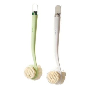3-in-1 Soft Bristle Long Handle Bath <b>Brush</b> Flower Shape Double Sided For <b>Back</b> Body Foot Scrubbing Multifunctional Plastic - Product Image 5