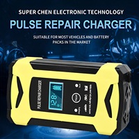 Chargeur d'impulsions intelligent 12V 6A 72W pour batterie au plomb pour moto et voiture