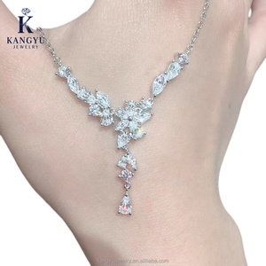 热销 18K 金实验室培育钻石项链 D 色 IGI 认证填充钻石，适合订婚和婚礼 - Product Image 3