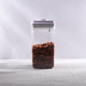 Plastic Airtight Rectangle Pasta Cookie Dry Food Container Storage 1L Vacuum Food Container,Sealed Grain Rice Storage Bin Box