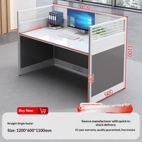 BGZ-210X Bureau de travail minimaliste en forme de L pour quatre personnes avec écran, combinaison bureau et chaise