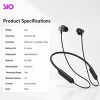 Auriculares Deportivos con Sonido Estéreo, Resistentes al Agua, Material PC+ABS, Colgantes del Cuello, 5.2, Batería de Larga Duración