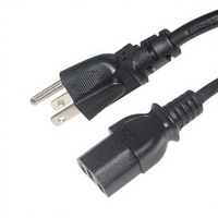 1,2M Amerikanisches Netzkabel USA 3-Pin-Kabel Stromkabel Nema 5-15P zu IEC C13 Verlängerungskabel für Haushaltsgeräte