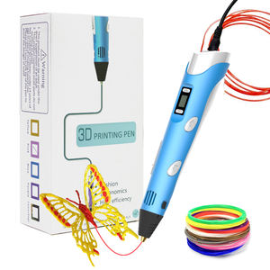 2023 new 3d printer pen 3d drawing art pen 1.75mm plastic filament for kids 3d printing pen with lcd screen