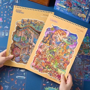 Livre d'autocollants de scène miniature Zaomo Super Large Edition - Ville originale 11.0 - Autocollants créatifs en plastique DIY amusants - Product Image 4