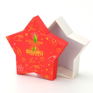 Boîte cadeau personnalisée en forme <span class=keywords><strong>d</strong></span>'étoile, carton rigide, nouvelle structure, emballages cadeaux créatifs irréguliers pour chocolat et bonbons - Product Image 3