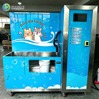 Baignoire de toilettage électrique pour chiens 220V en métal, machine de nettoyage haute pression pour spa pour animaux de compagnie avec drainage