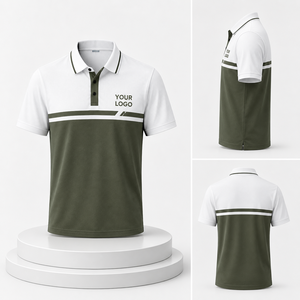 Chemises de golf Dri Fit Polo avec logo personnalisé, respirantes, anti-transpiration, extensibles dans 4 directions, vêtements de golf performants - Product Image 2