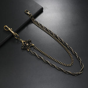 Personnalisé Alliage Métallique Laiton Or Punk Lourd 3D Spider Star Design Double Couche Pantalon Poche Pantalon Portefeuille Jeans Chaîne pour Hommes - Product Image 1