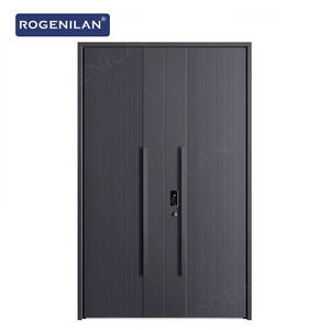 Rogenilan Chine <span class=keywords><strong>Prix</strong></span> <span class=keywords><strong>d</strong></span>'usine <span class=keywords><strong>Porte</strong></span> <span class=keywords><strong>d</strong></span>'<span class=keywords><strong>entrée</strong></span> avant en aluminium Portes extérieures de sécurité multi-serrures intelligentes pour l'extérieur - Product Image 1