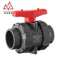 Vanne à boisseau sphérique manuelle en plastique à double union 2 voies JSC CPVC UPVC, compatible avec nos tuyaux de pression gris