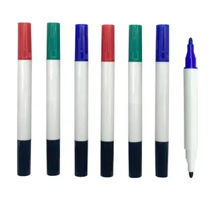 Factory custom quick-dry Colored 1mm fiber dual tip whiteboard marker Pen set non-toxic dry-erase white board for school office