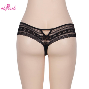 Braguitas de Encaje Negro Sexy con Espalda de Encaje para Mujer, Ropa Interior Femenina Suave y Transpirable con Buena Elasticidad, Lencería Femenina <span class=keywords><strong>en</strong></span> Oferta - Product Image 4